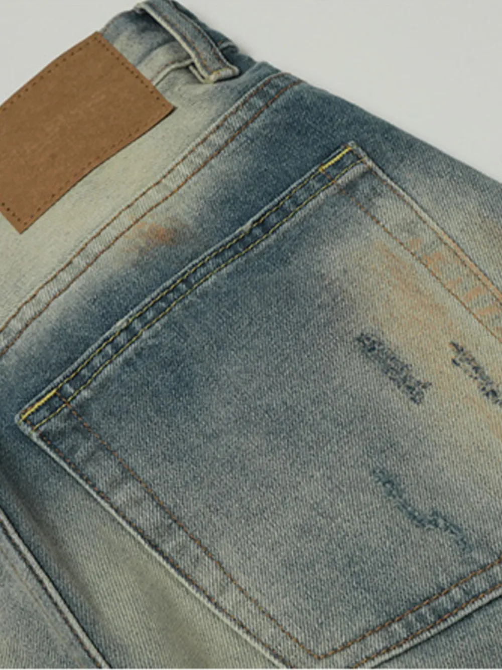 Men's Washed Straight Leg Jeans, image 7