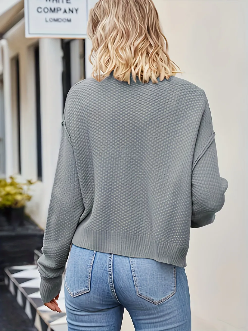 Button Up Dropped Shoulder Cardigan, image 2
