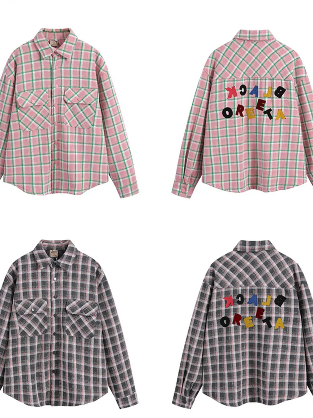 Men's Oversized Plaid Collared Neck Shirt, image 4