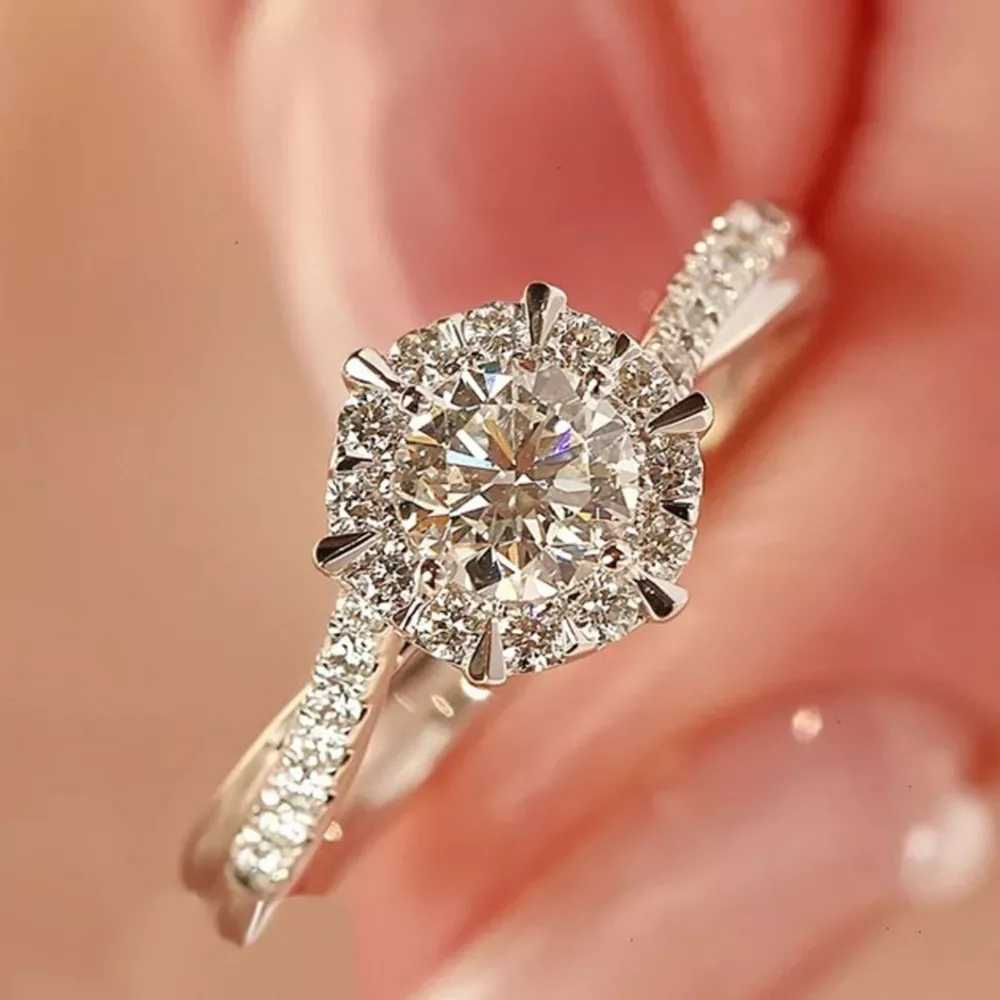 2 Carat Moissanite 925 Sterling Silver Ring, image 2