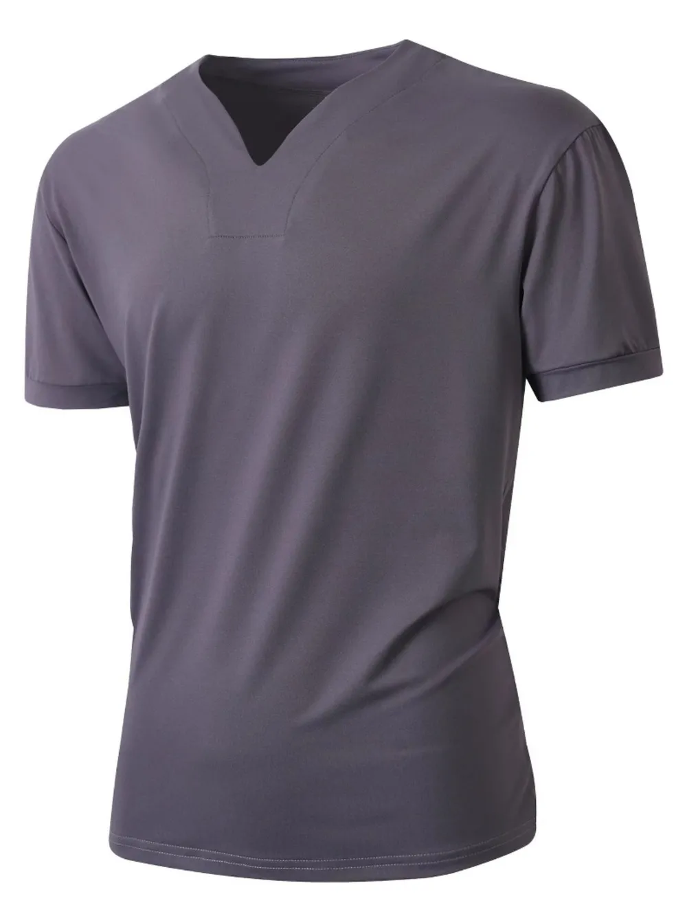 Men's Solid Color Short Sleeve T-Shirt, image 2