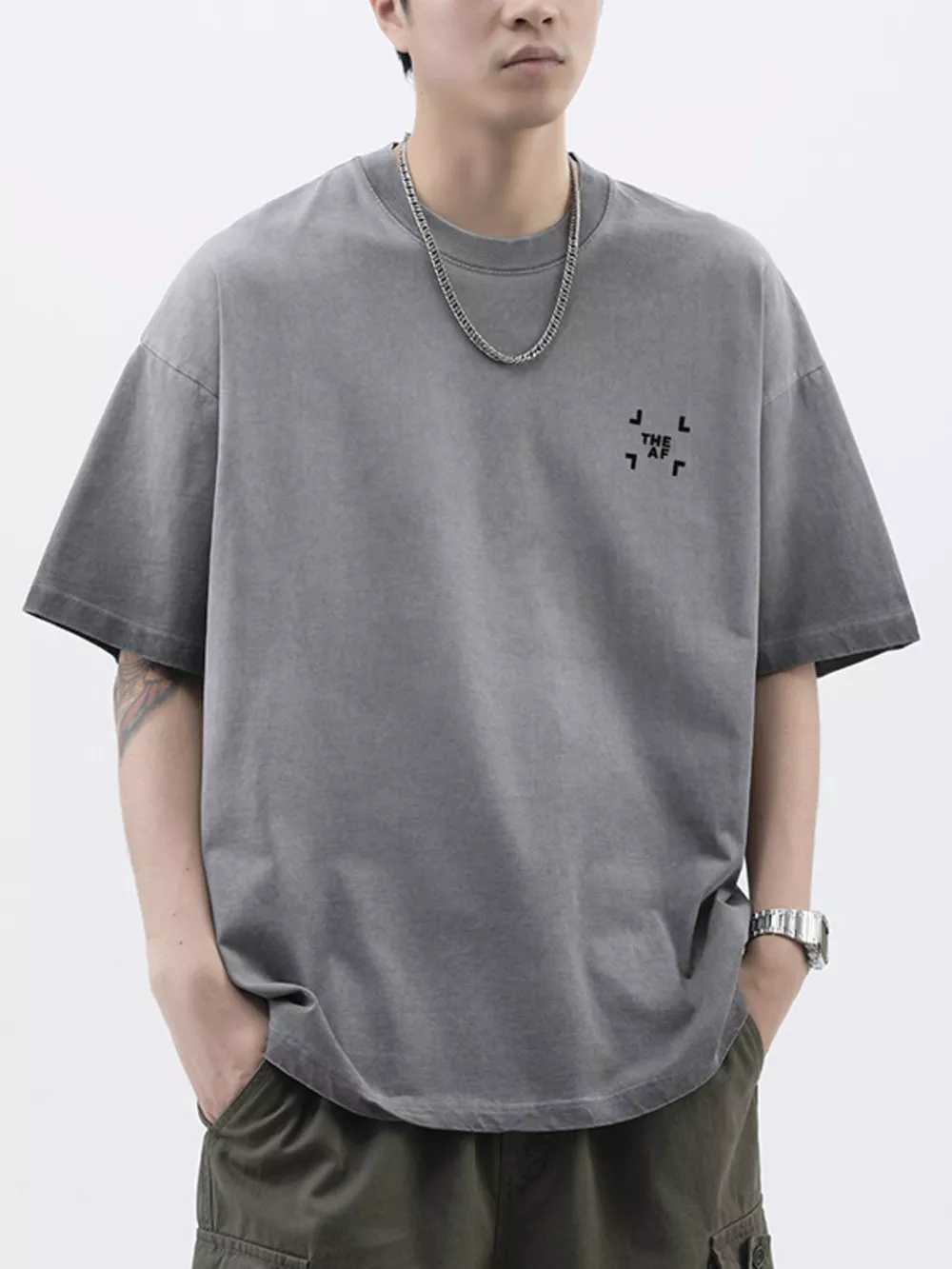Men's Plus Size Round Neck Short Sleeve T-Shirt, image 5