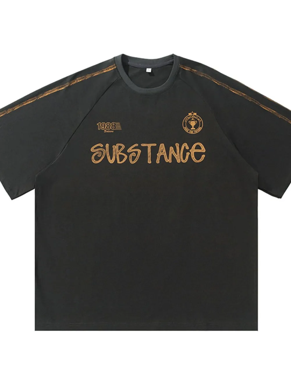 Men's Letter Round Neck Half Sleeve T-Shirt, image 6