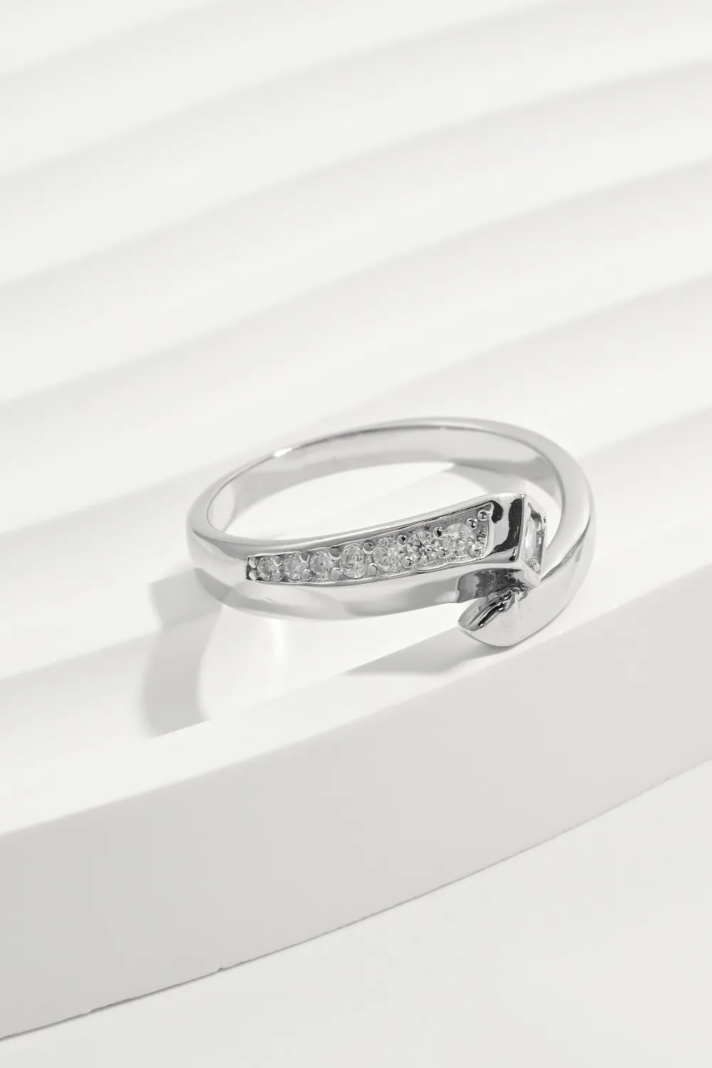 925 Sterling Silver Inlaid Zircon Ring