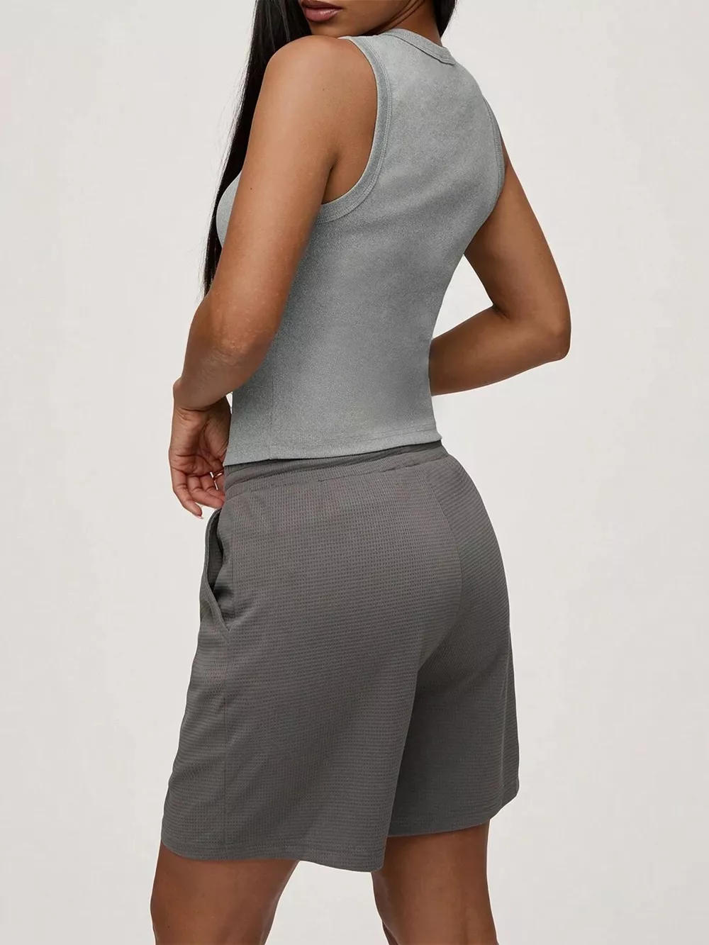 Ribbed Button-Front Sleeveless Tank, image 16