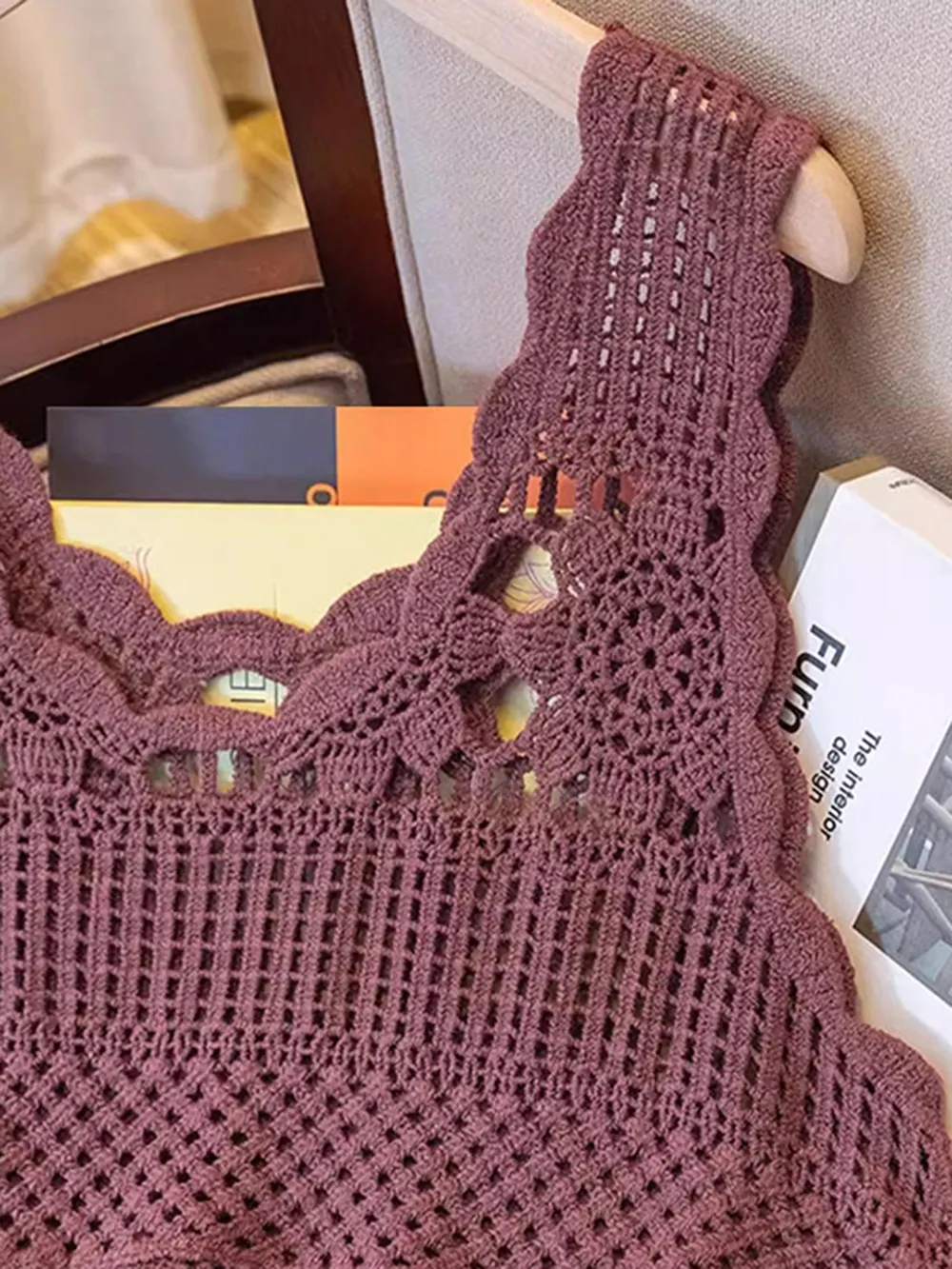 Openwork Scoop Neck Tank, image 11