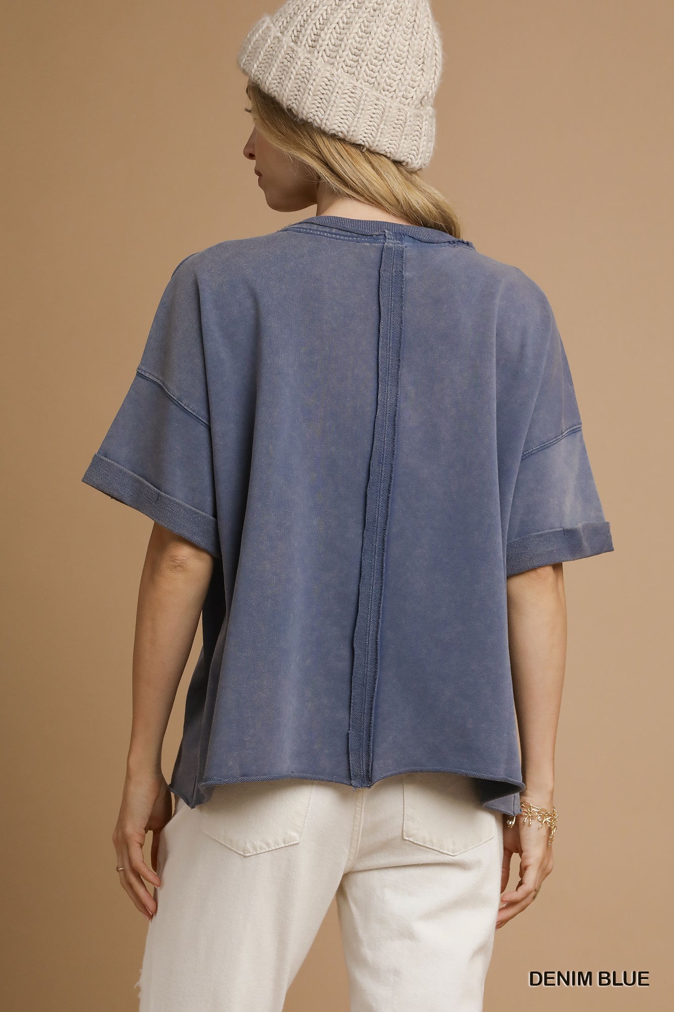 Mineral Wash Round Neck Top, image 4