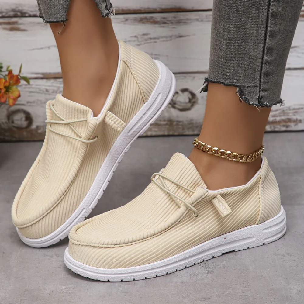 Round Toe Canvas Sneakers