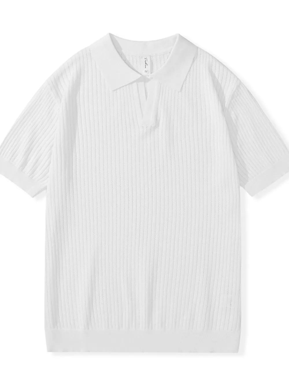 Men's Plus Size Ribbed Short Sleeve Polo, image 10