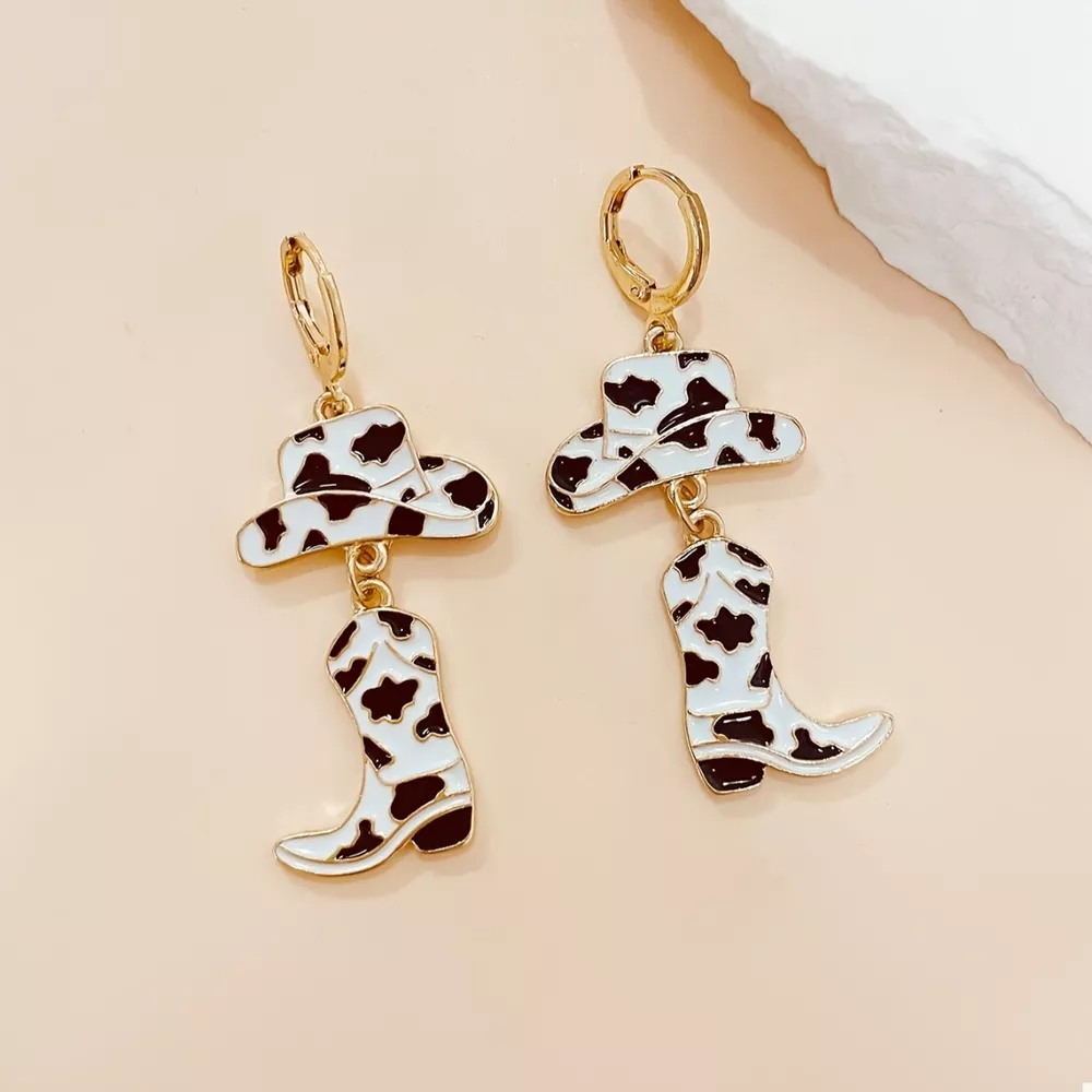 Cowboy Hat and Boot Dangle Earrings, image 2