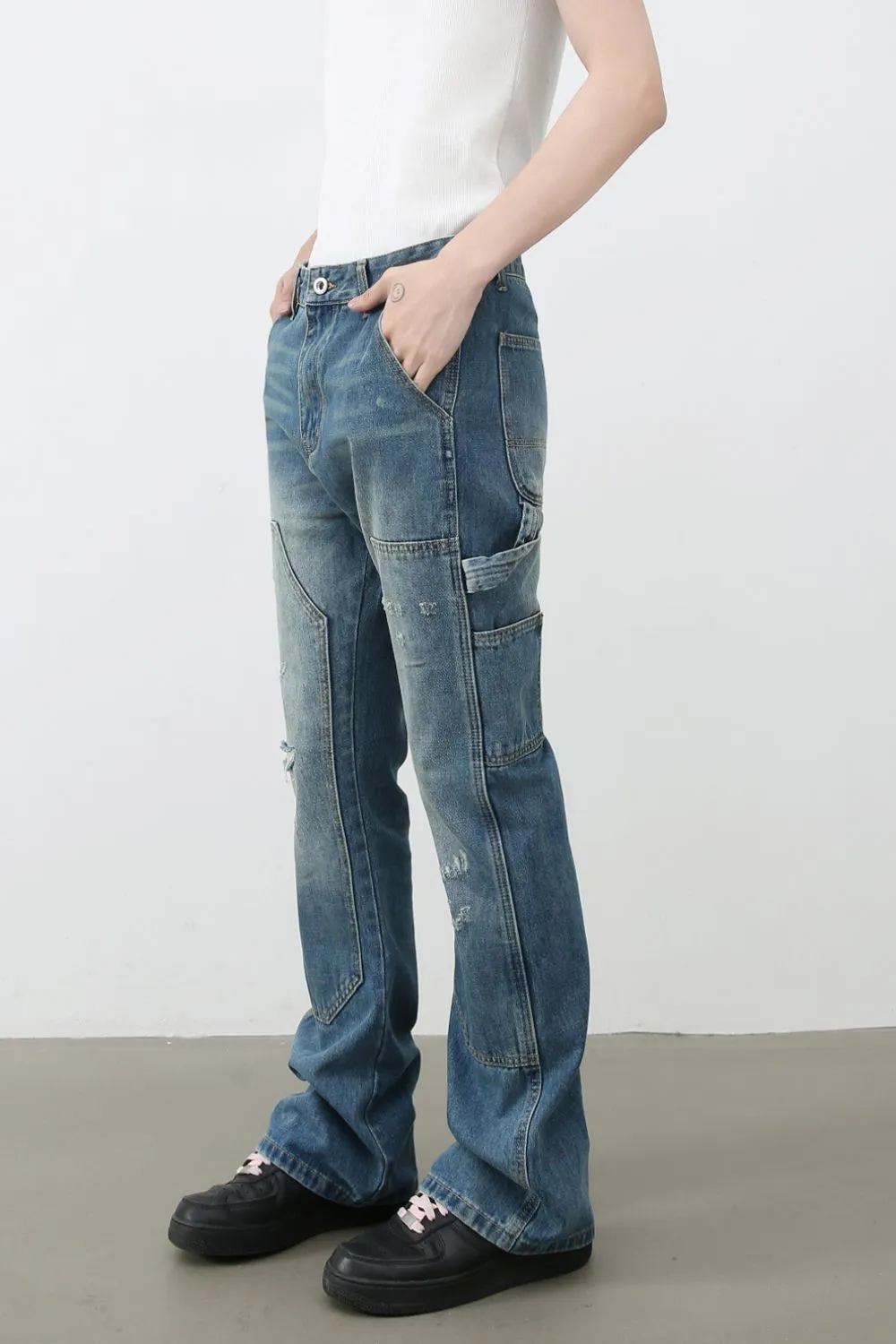 Men's Distressed Baggy Jeans, image 4