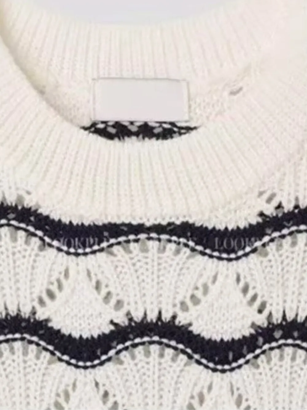 Men's Plus Size Wavy Stripe Contrast Knit Top, image 3