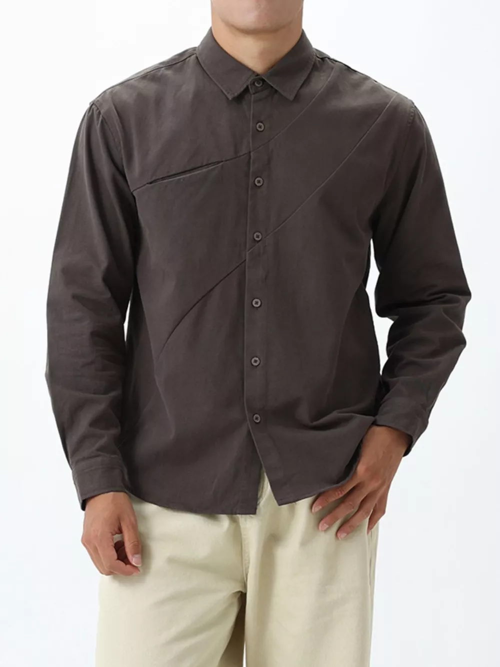 Men's Plus Size Button Up Long Sleeve Shirt, image 6