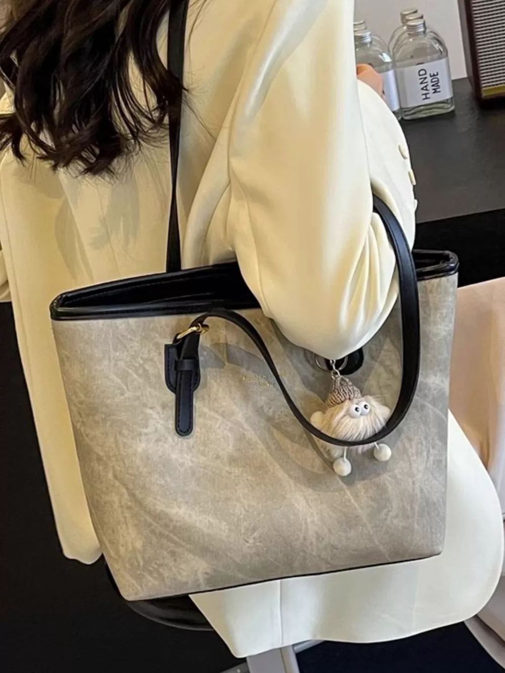 Contrast Strap Tote Bag, image 5