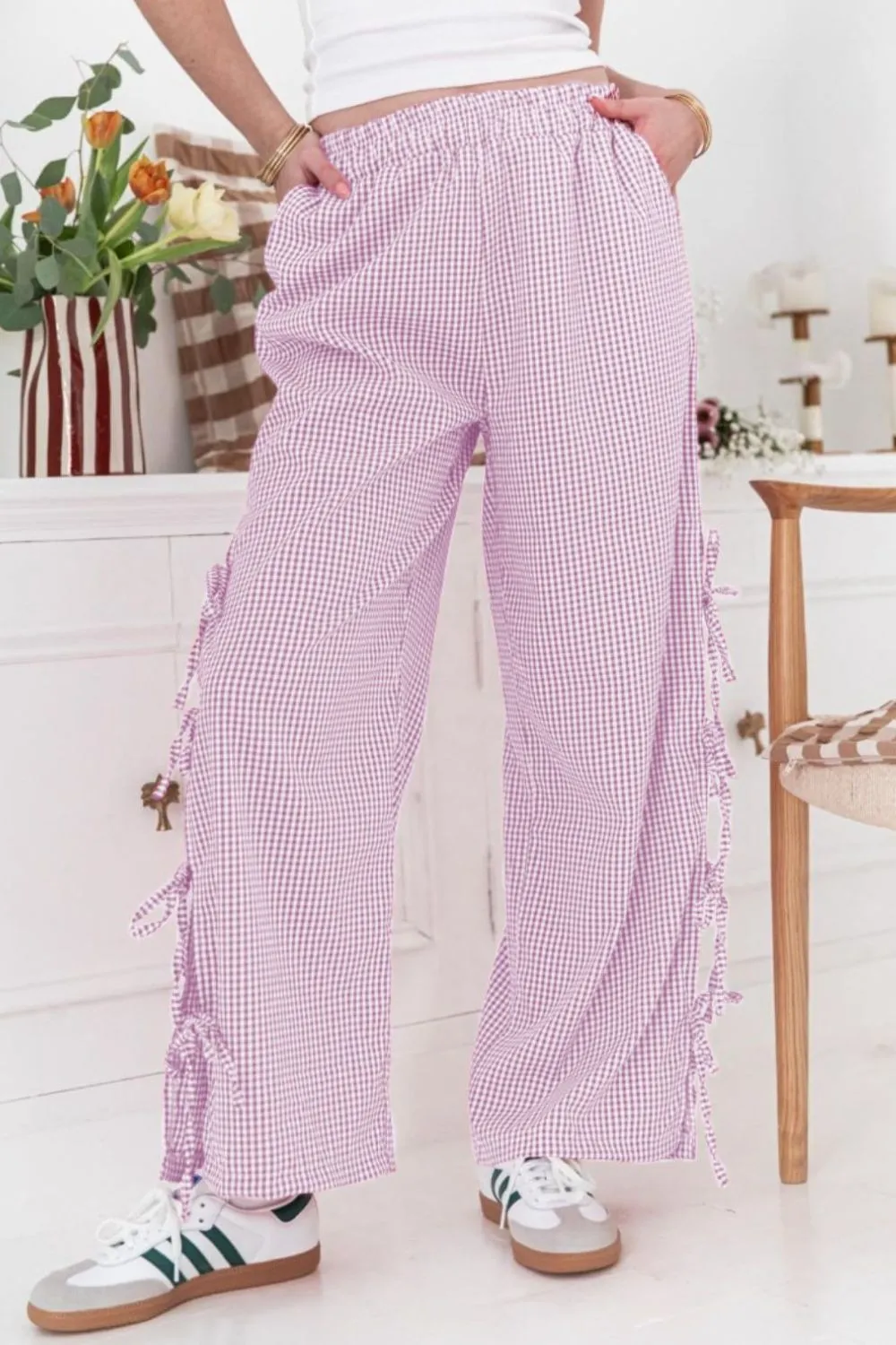 Side Tied Pants with Pockets, image 9