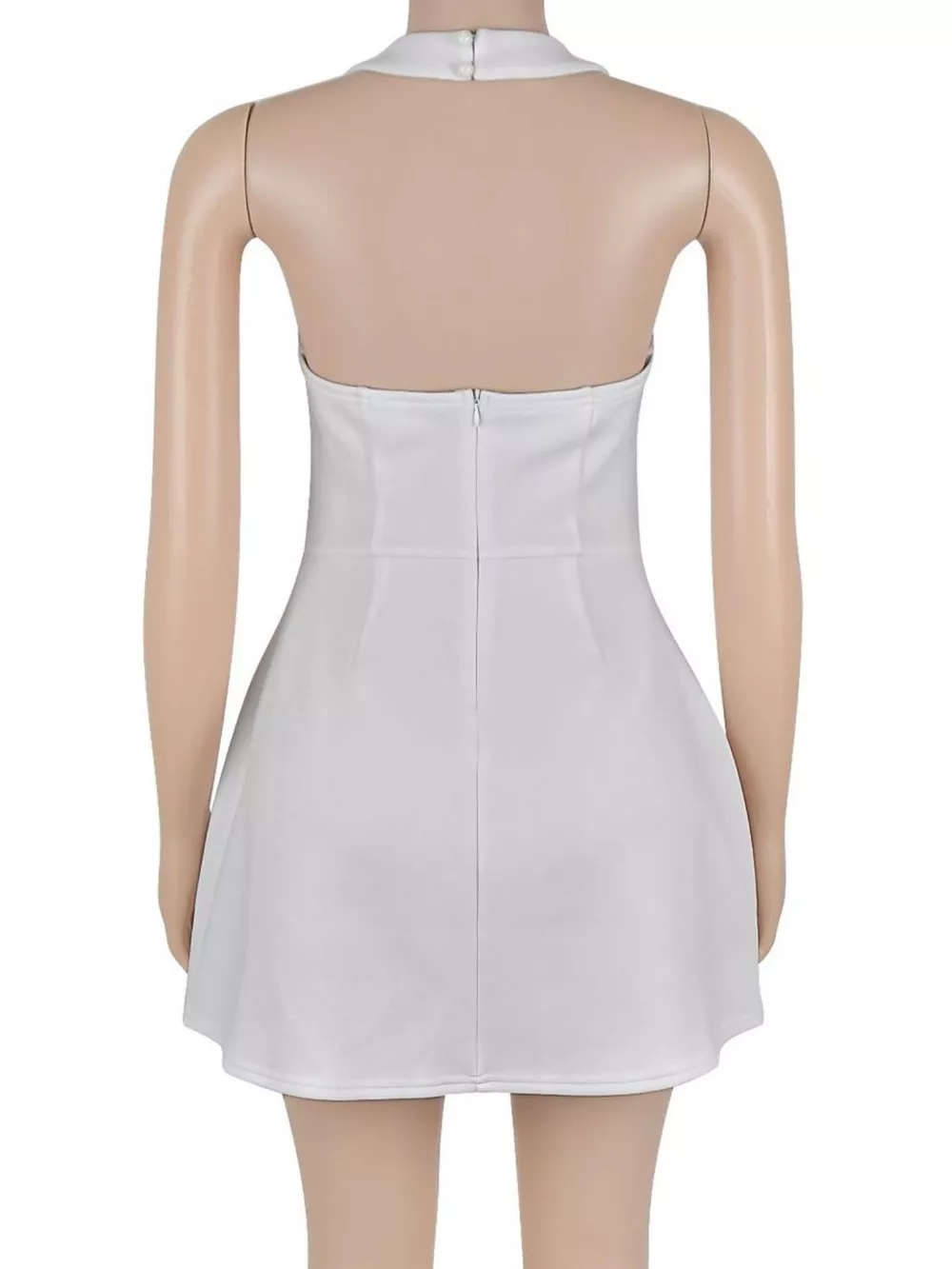 Halter Neck Mini Dress with Flap Pocket Detail, image 6
