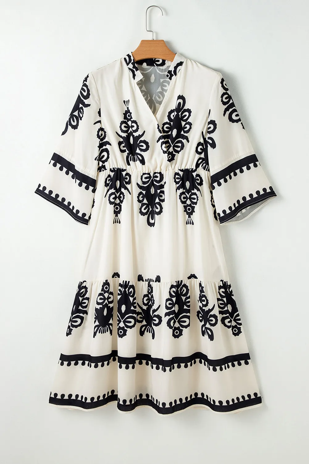 Printed Half Sleeve Knee Length Dress, image 9
