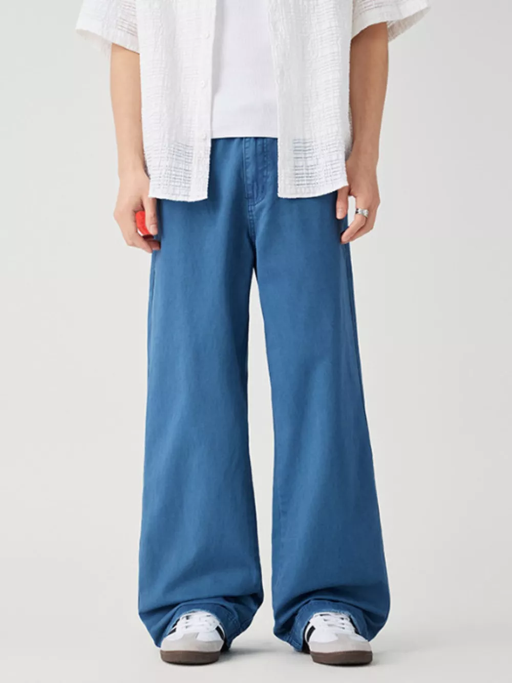 Men's Wide Leg Pants with Pockets, image 6