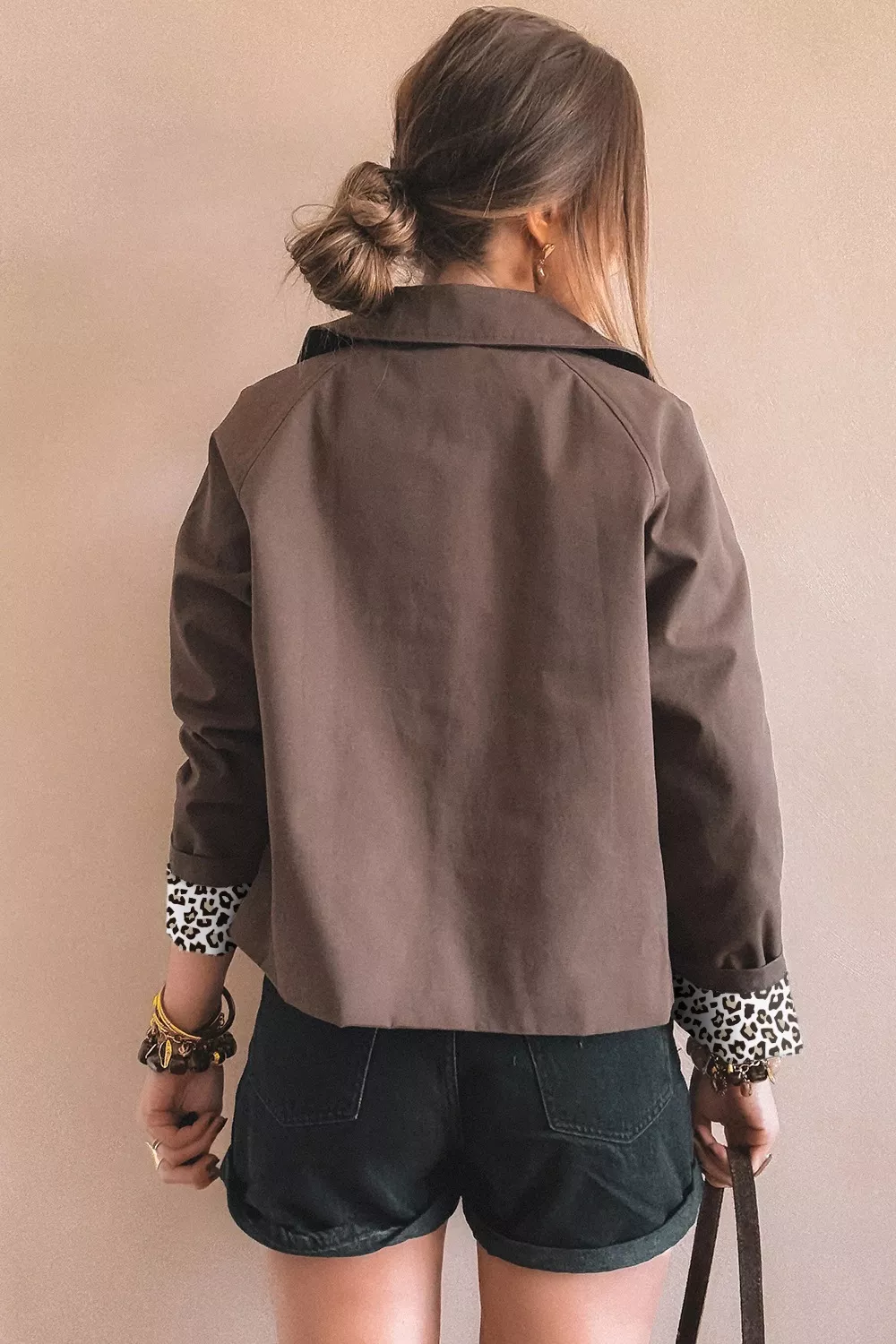 Button Up Raglan Sleeve Shacket, image 2