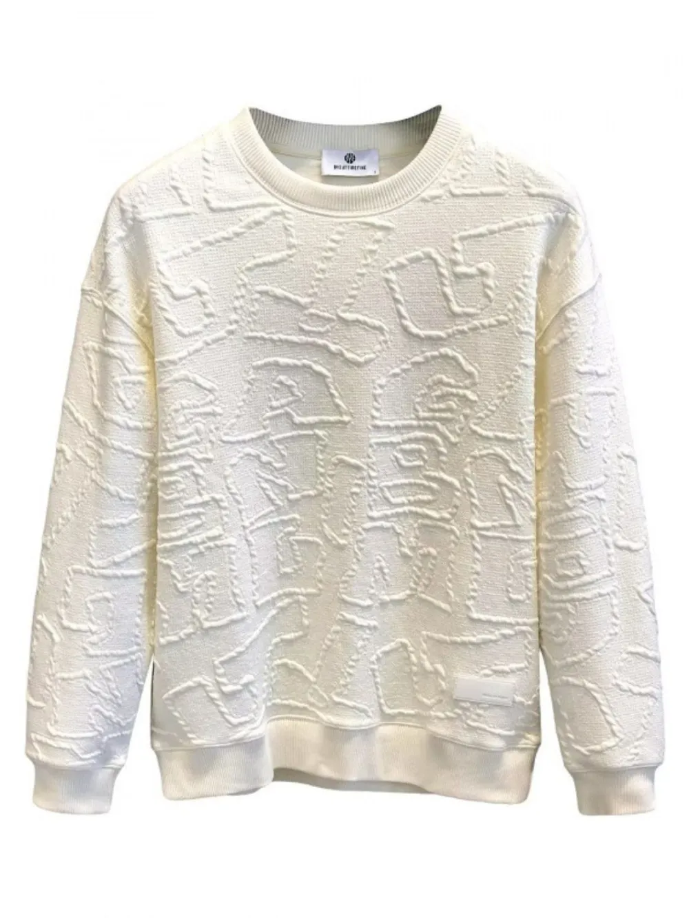 Men's Plus Size Textured Round Neck Long Sleeve Sweatshirt, image 6
