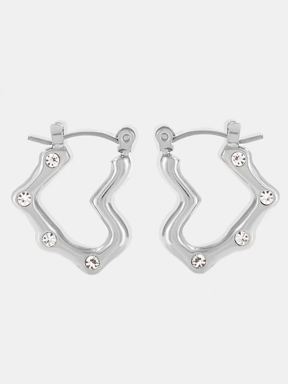 Stainless Steel Heart Earrings, image 8