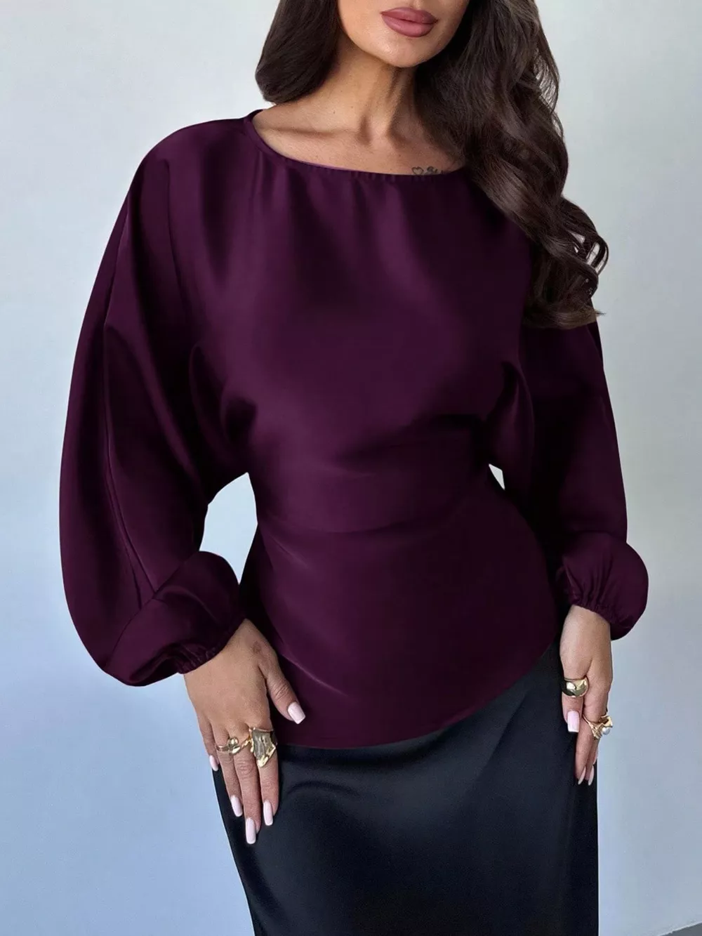 Polka Dot Round Neck Blouse, image 20