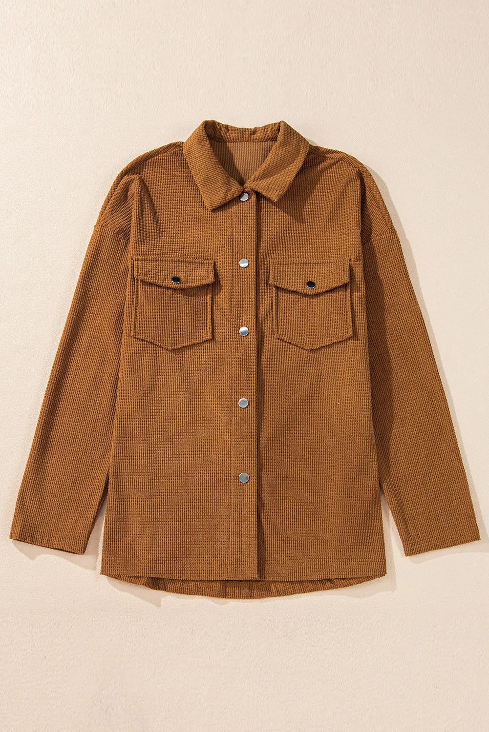 Pocketed Snap Down Long Sleeve Jacket, image 6