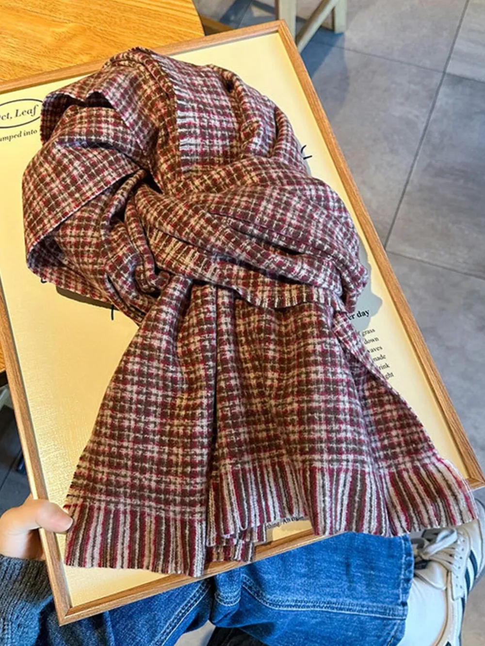 Plaid Warm Scarf, image 6