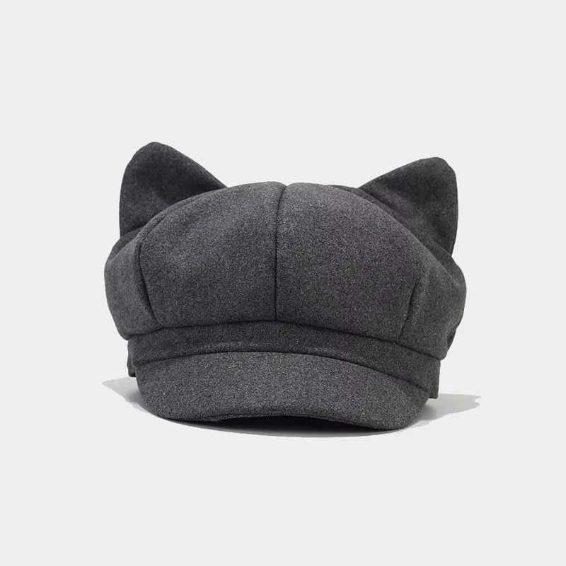 Cat Ear Newsboy Hat, image 4
