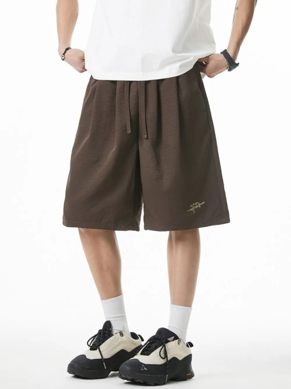Men's Plus Size Drawstring Shorts with Pockets, image 2