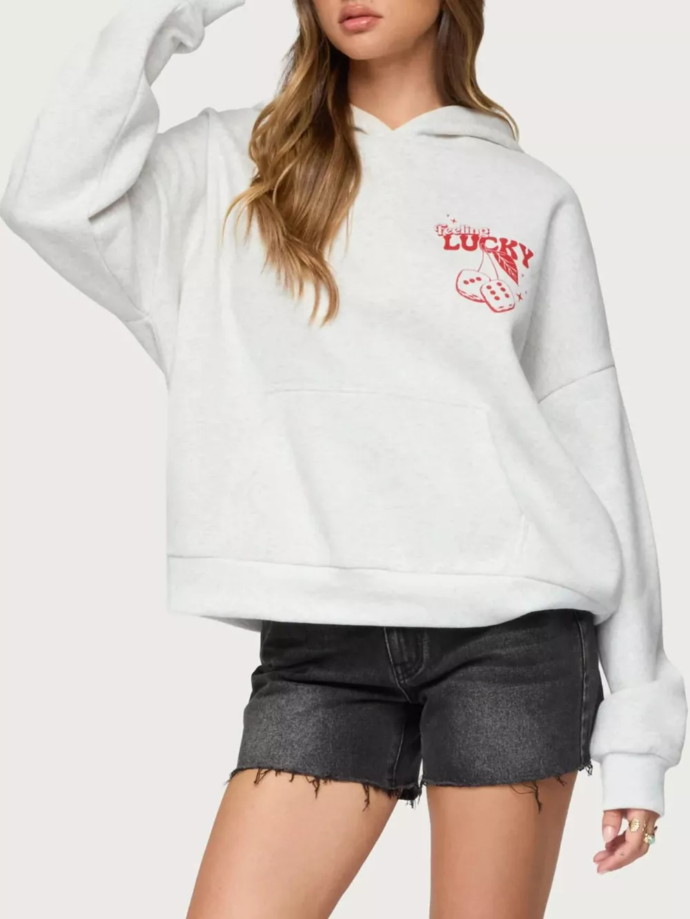 Drop Shoulder Graphic Hoodie with Kangaroo Pocket, image 2