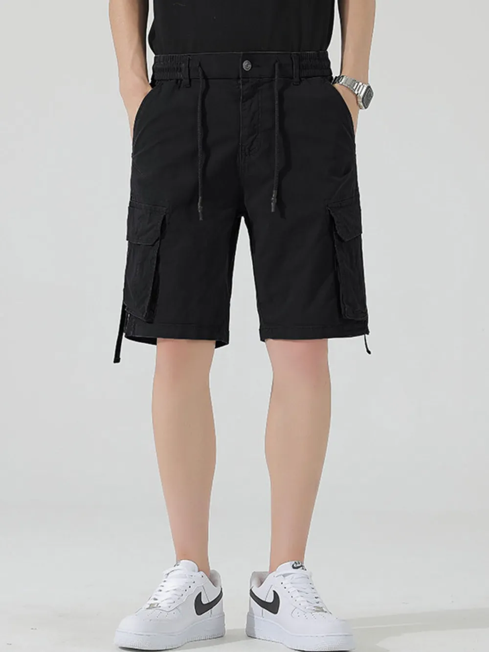 Men's Drawstring Cargo Shorts, image 2