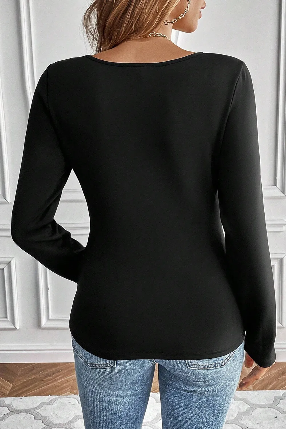 Round Neck Long Sleeve Top, image 5