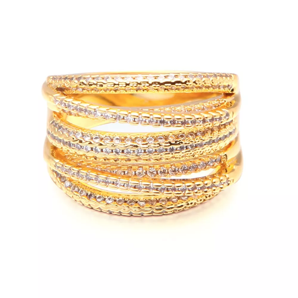 18K Gold-Plated Multi-Row Ring, image 3