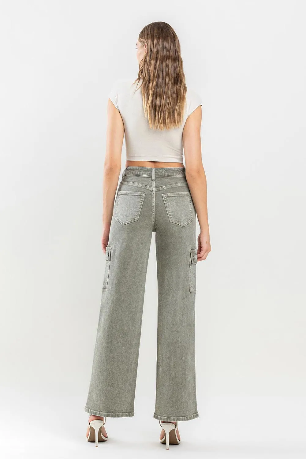 90's Super High Rise Cargo Jeans, image 4