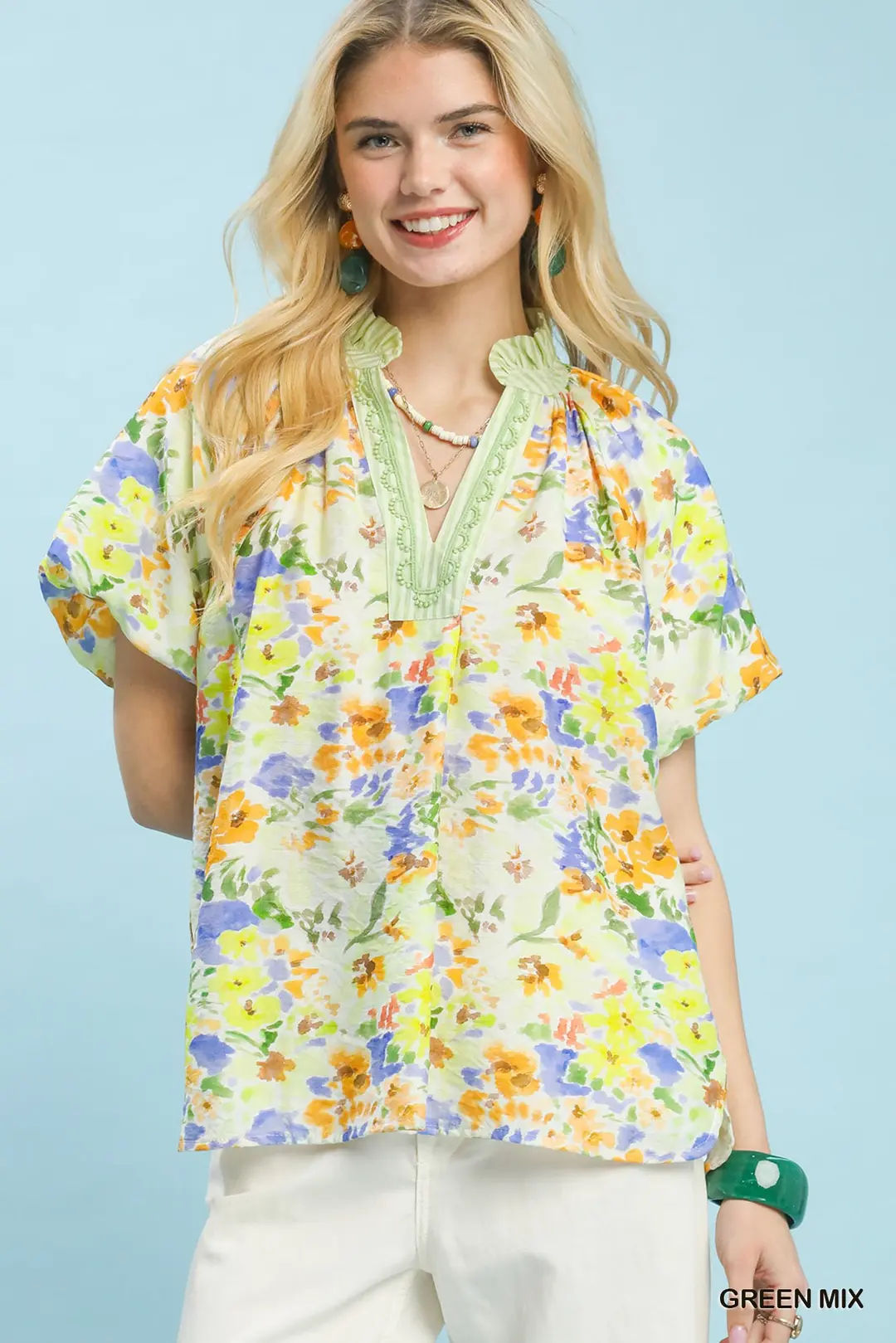Watercolor Floral Top
