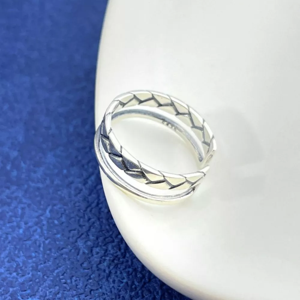 925 Sterling Silver Open Cuff Ring, image 4