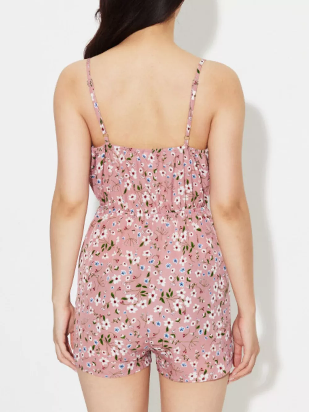 Floral Print Spaghetti Strap Romper, image 4