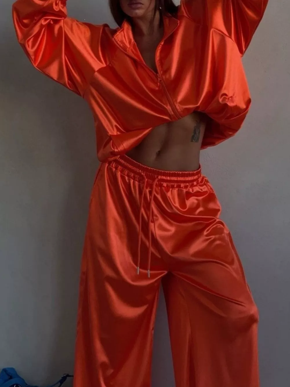 Zip Up Raglan Sleeve Jacket and Pants Set, image 6
