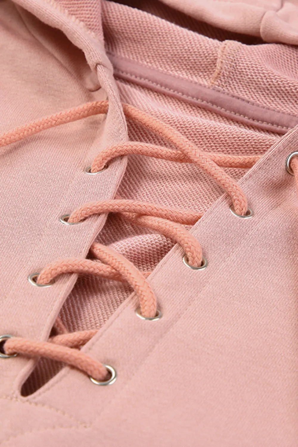 Lace Up Long Sleeve Hoodie, image 10