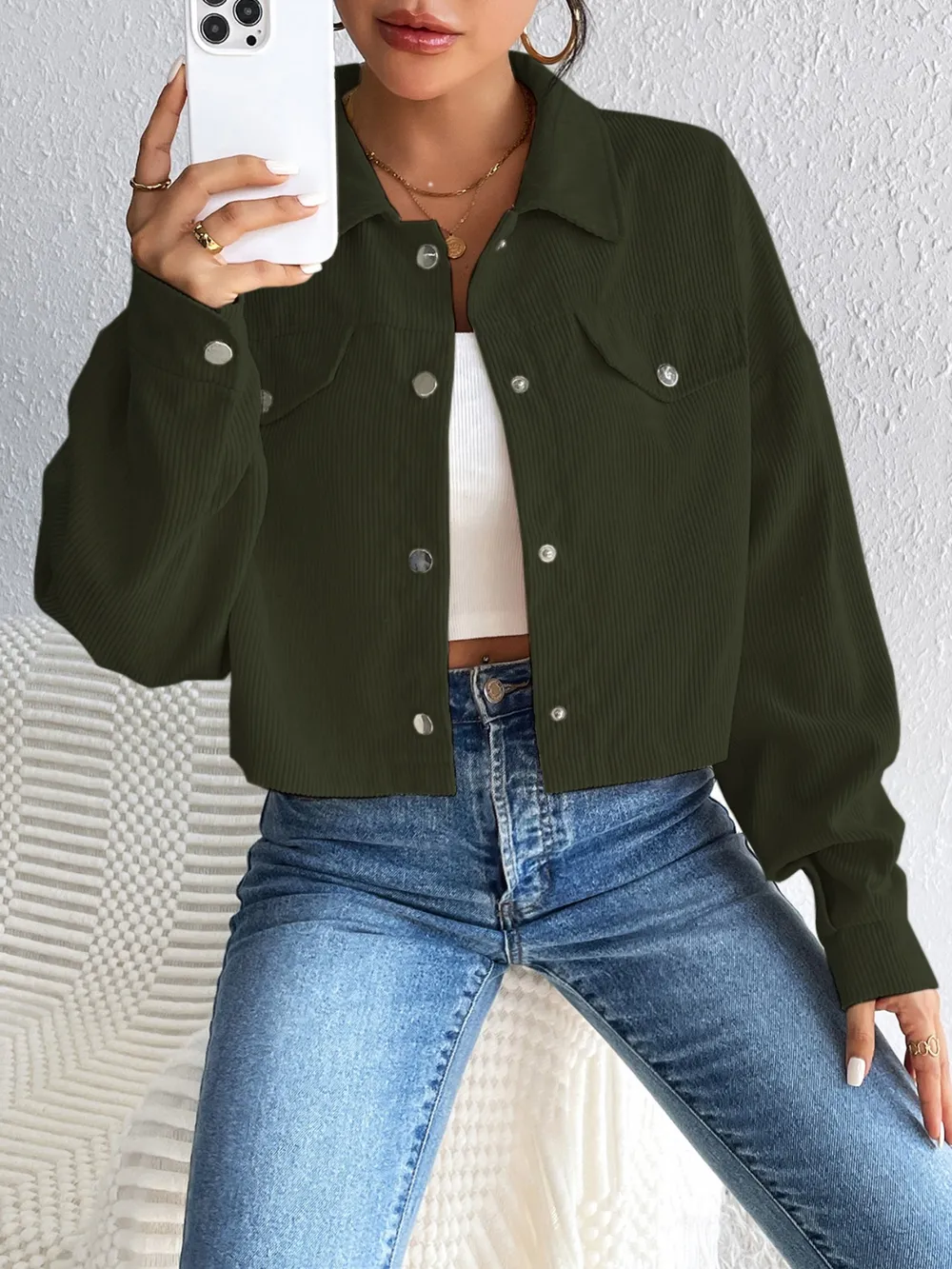 Snap Down Long Sleeve Jacket, image 16