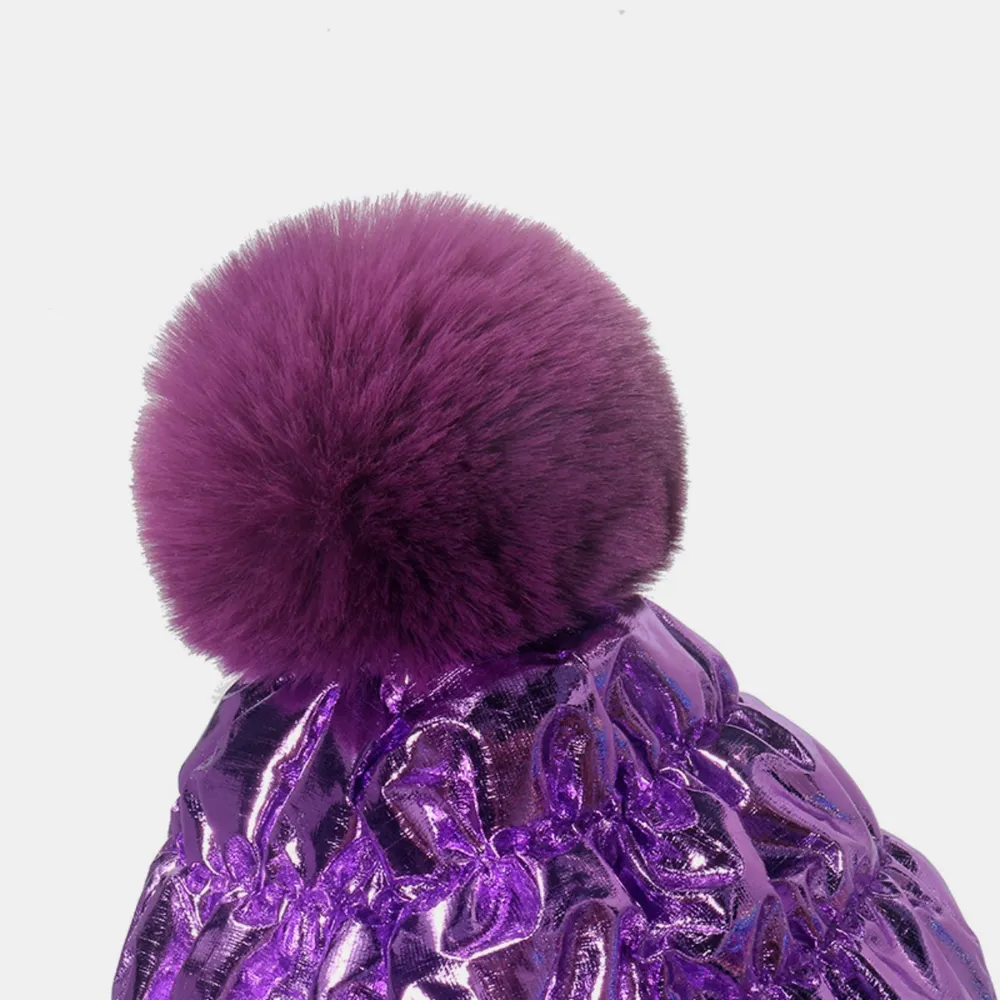 Thermal Knit Hat with Pompom, image 9