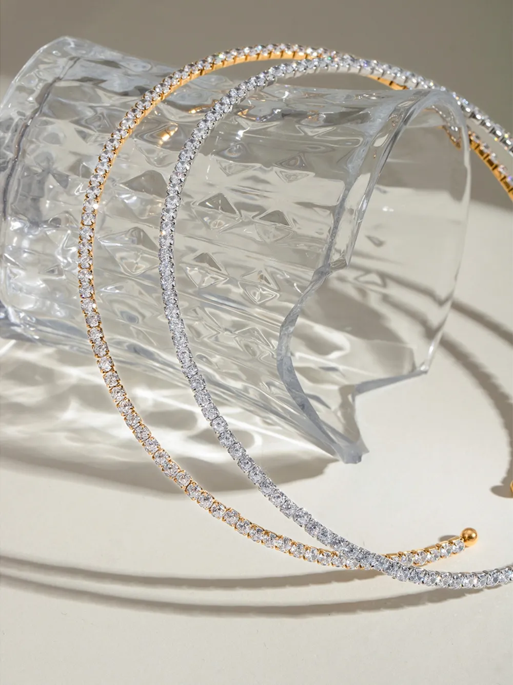 Stainless Steel Inlaid Zircon Necklace, image 10