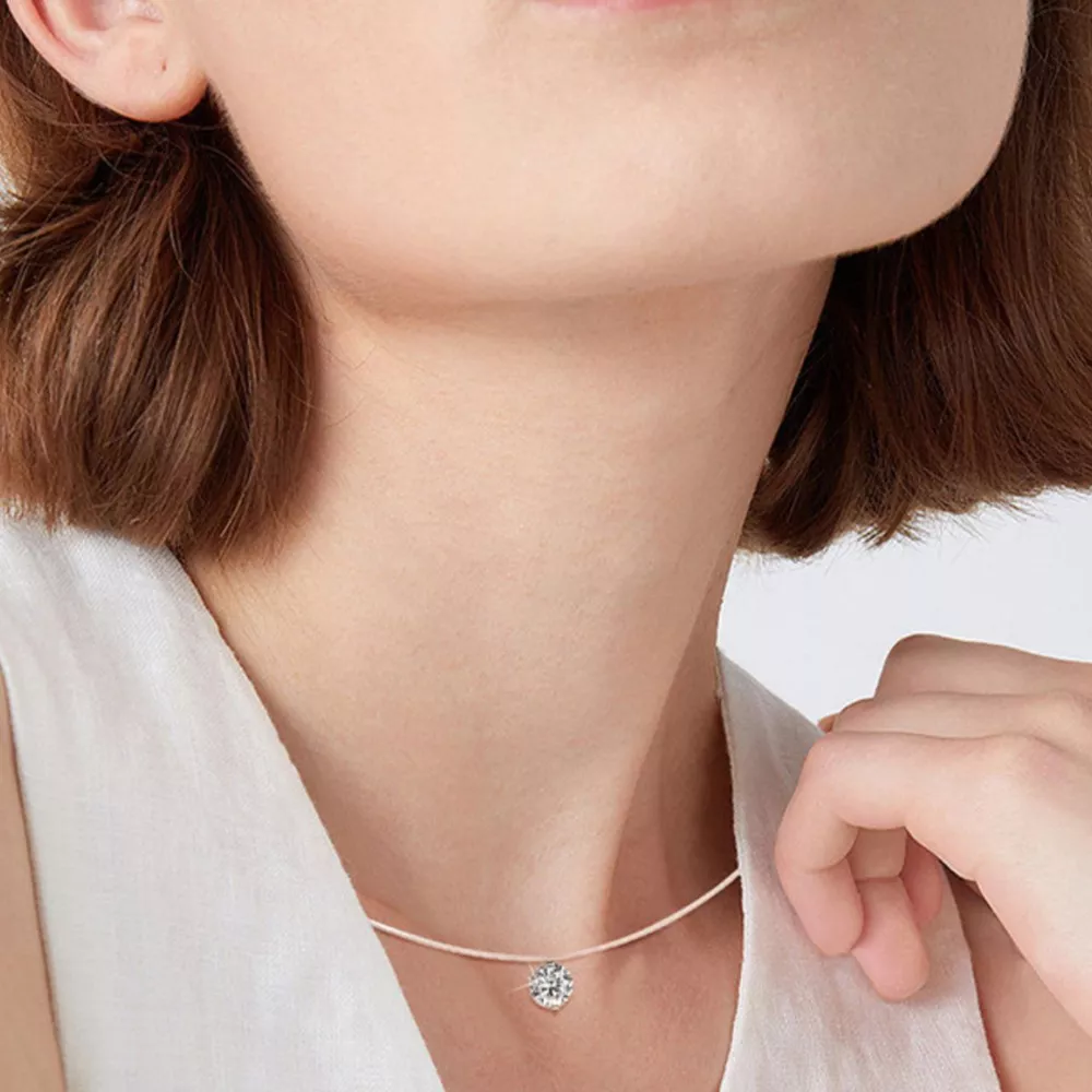 3 Carat Moissanite 925 Sterling Silver Necklace, image 4