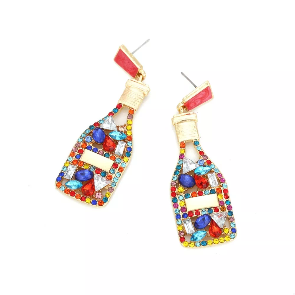 Champagne Bottle Drop Earrings, image 8