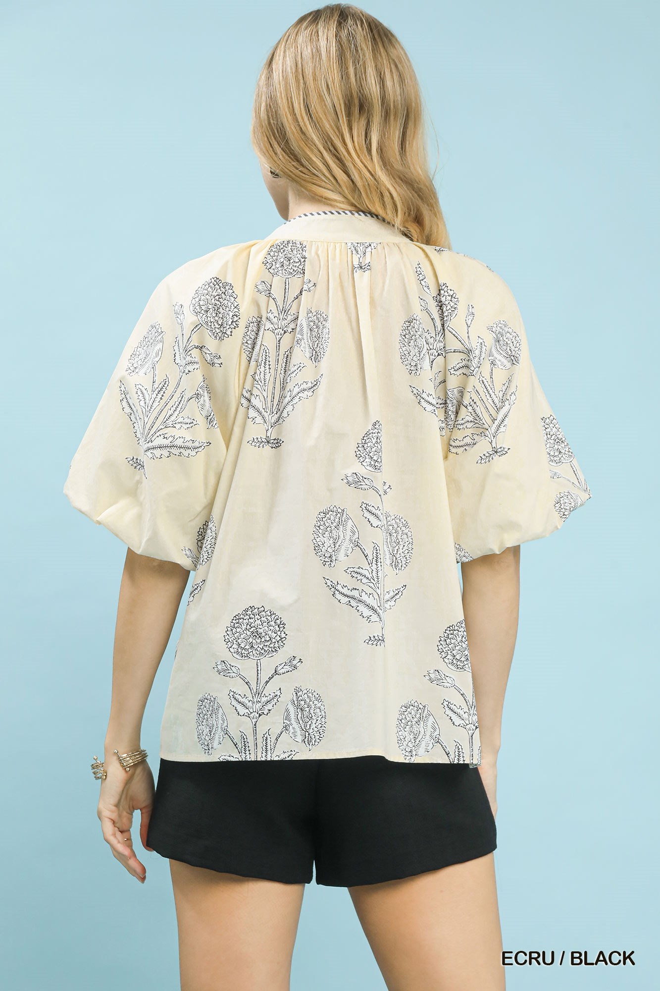 Floral Print V-Neck Top, image 4