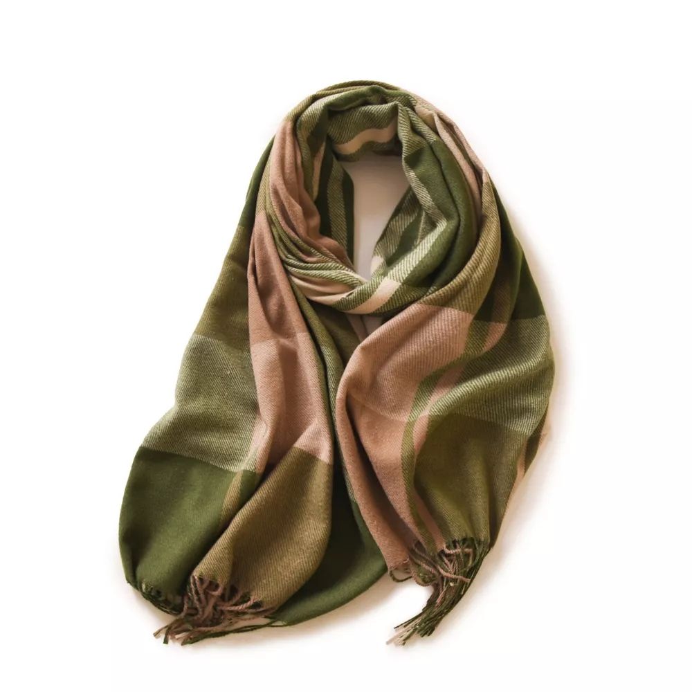 Plaid Fringe Scarf, image 5