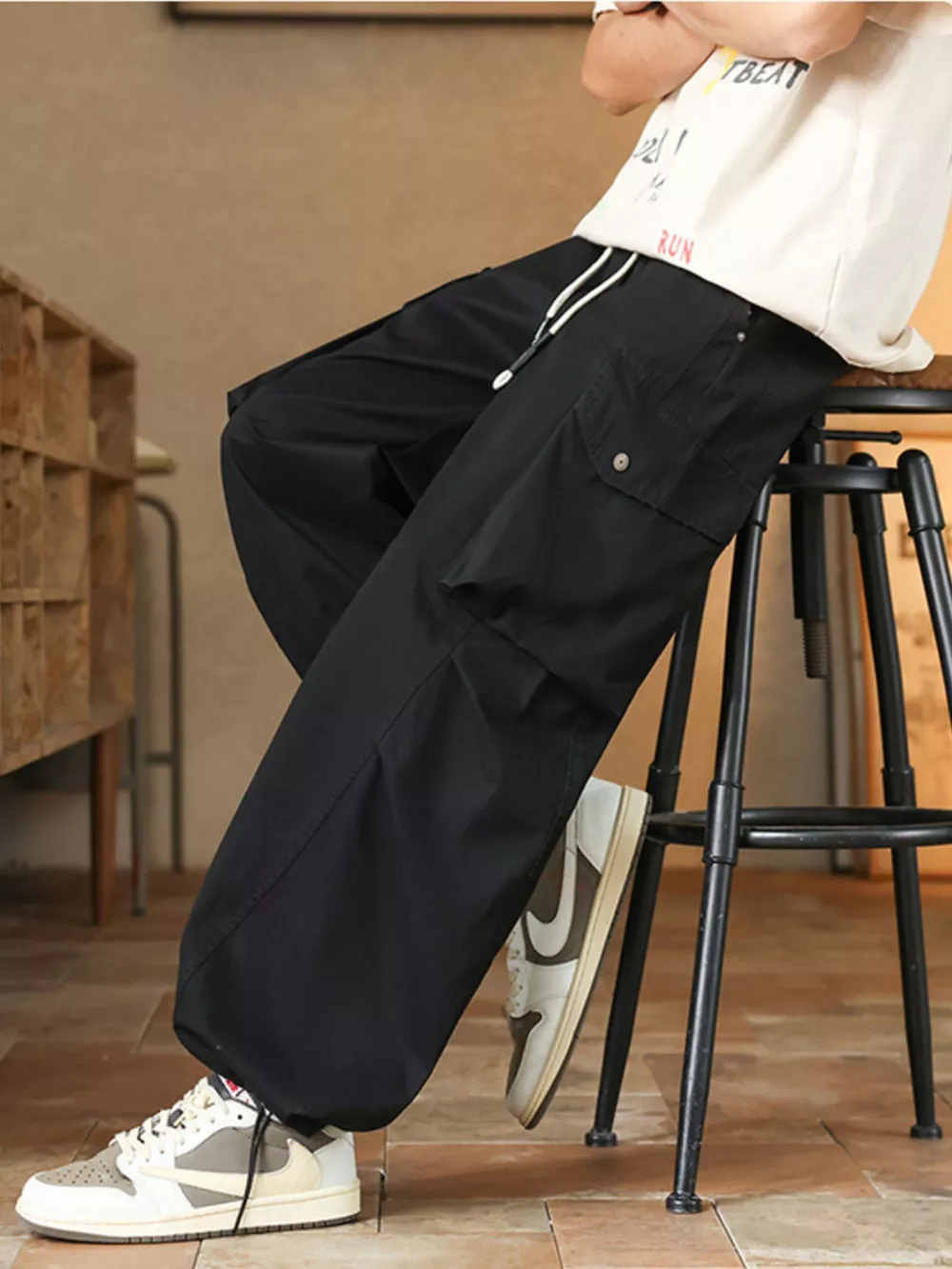 Men's Plus Size Casual Loose Fit Cargo Pants
