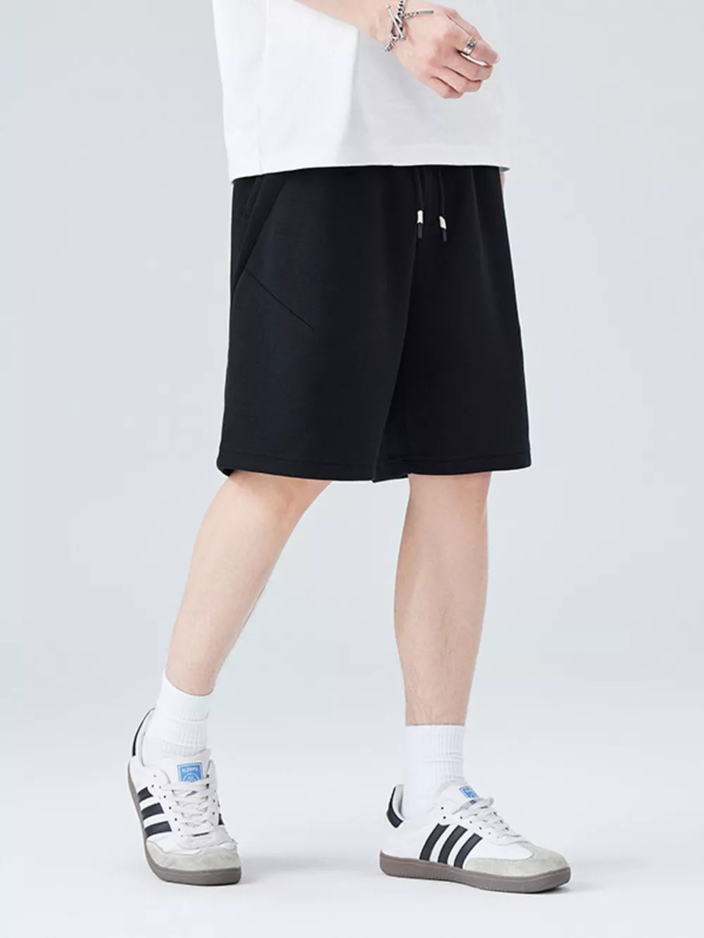 Men's Plus Size Drawstring Casual Shorts, image 3