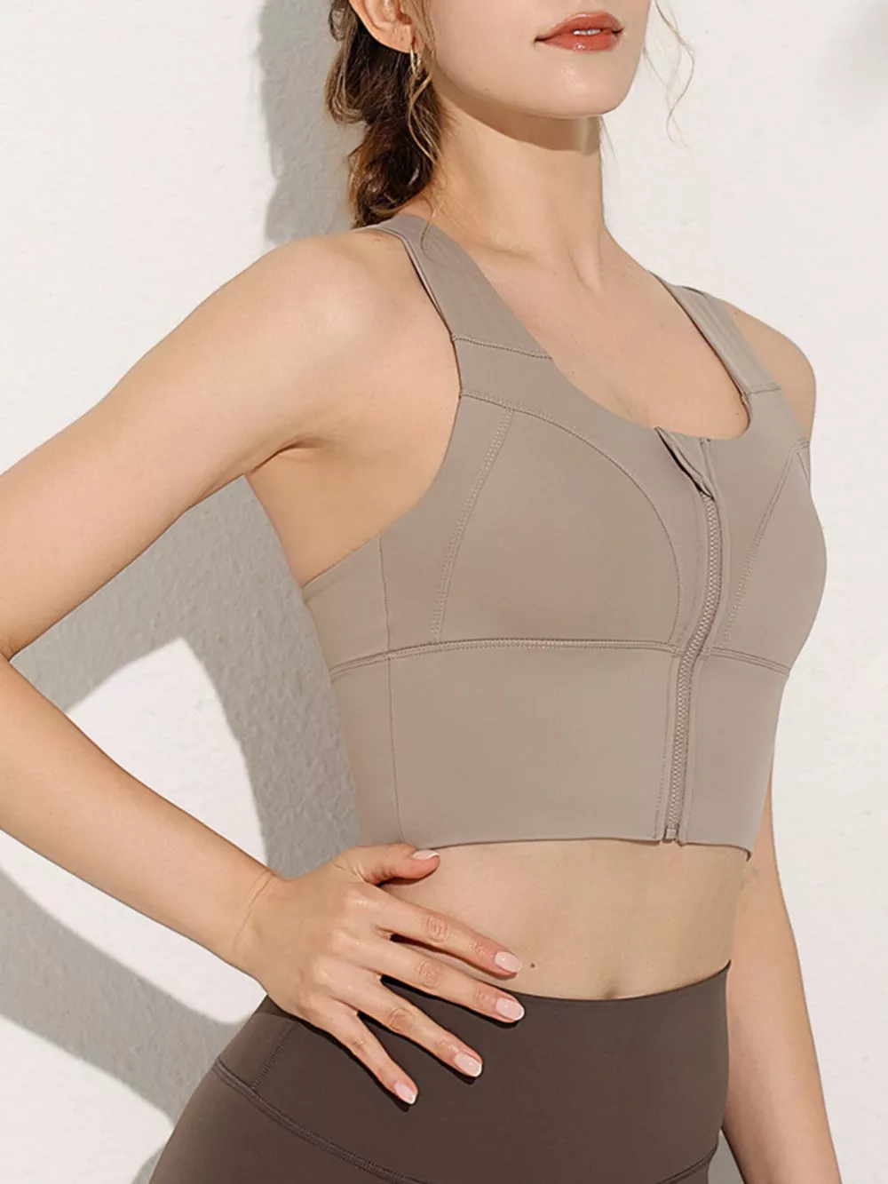 Full Size Front-Zip Active Tank Plus Size, image 8